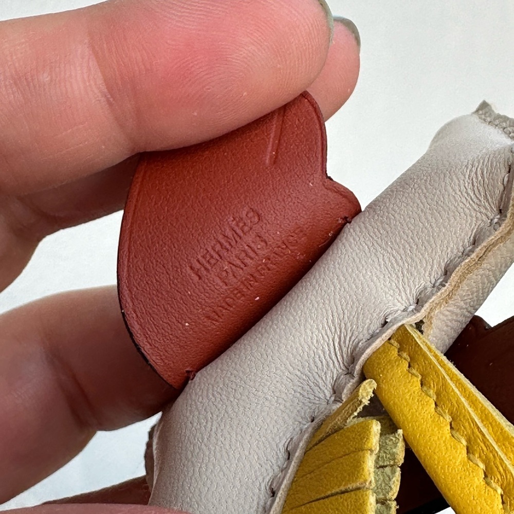 NEW Hermes Rodeo PM Pegase Craie Jaune de Naples Swift Cuivre Leather Bag Charm - Picture 6 of 9